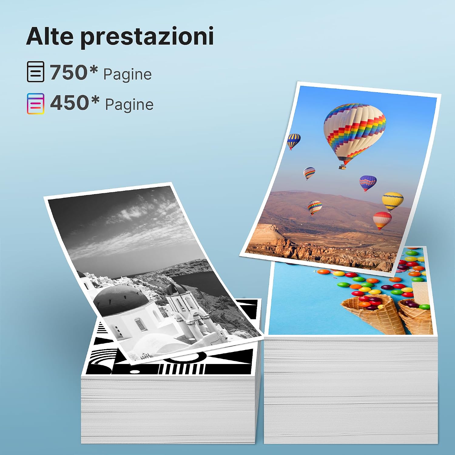 Detalle de Tiorumcs 305XL cartucce nero e colore 750 pagine