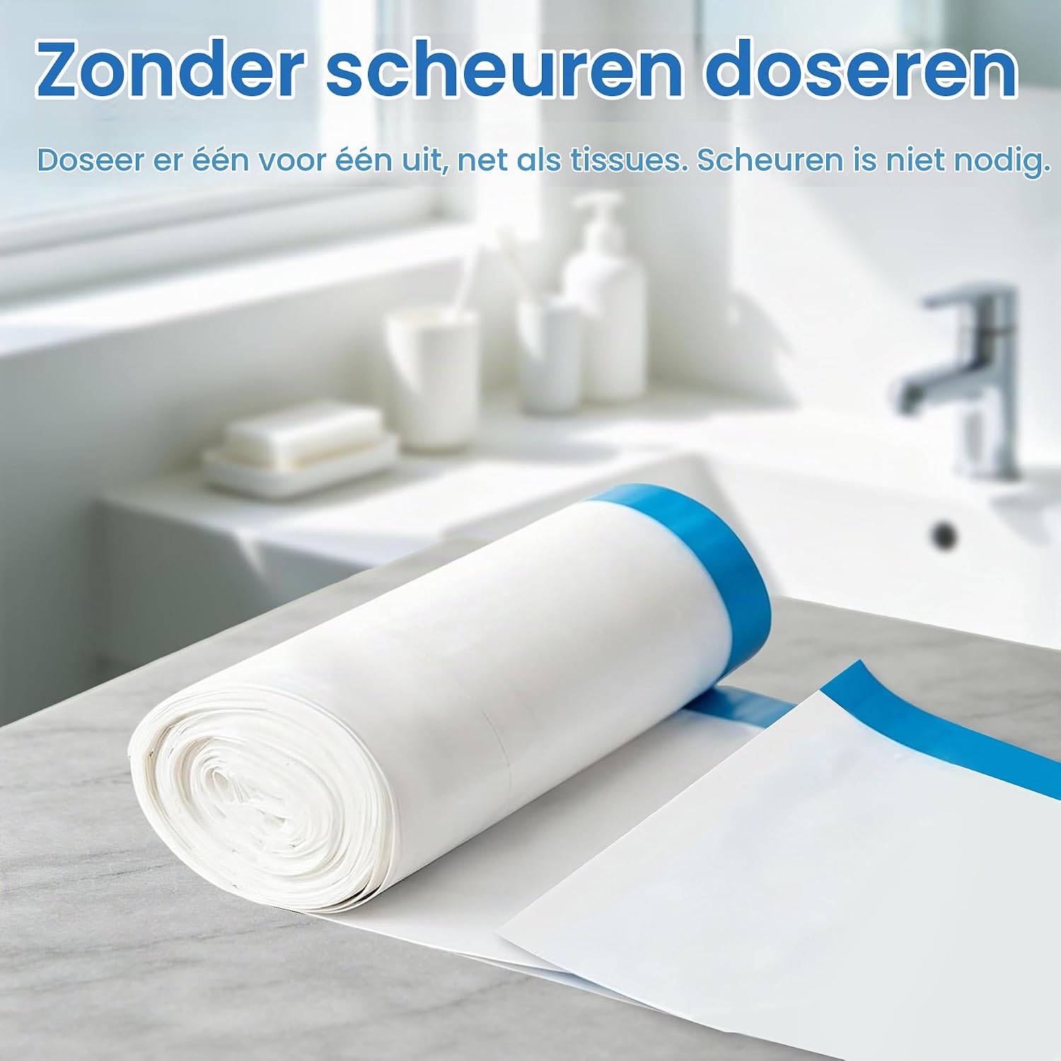 Thumbnail 2 de Xcdhemde vuilniszakken 35 liter, 57 x 65 cm, wit met trekkoord