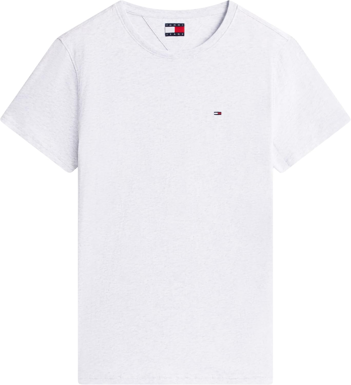 Detalle 2 de Tommy Jeans TJM Original - Camiseta de Manga Corta Ajustada para Hombre, Gris Ice Grey Heather (Talla S)