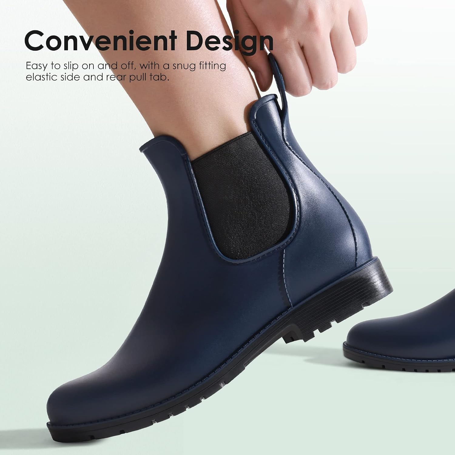 Detalle de DREAM PAIRS Stivali da Pioggia Chelsea impermeabili