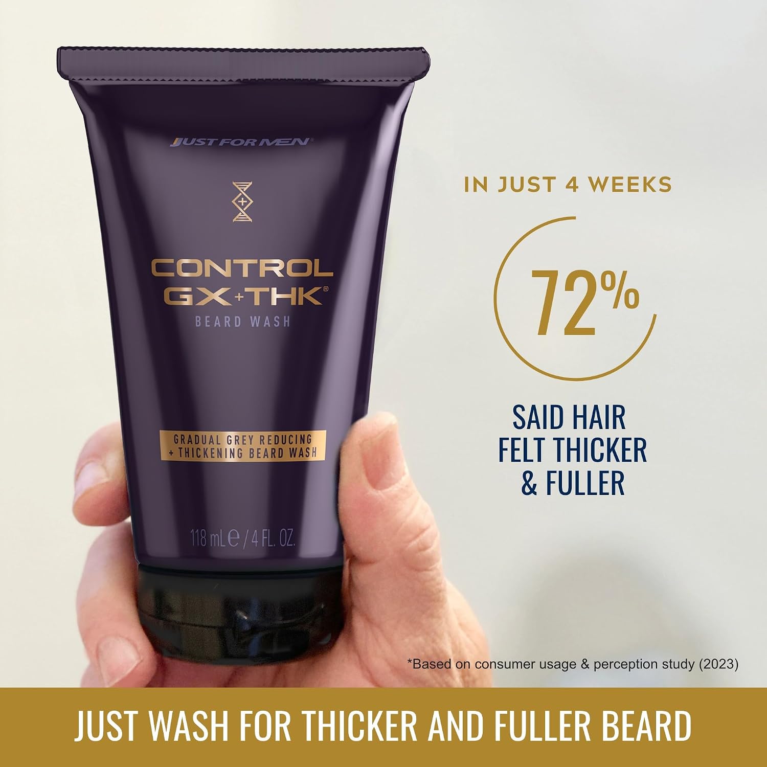 Thumbnail 2 de Just for Men Control GX + THK Thickening Beard Wash 4 oz