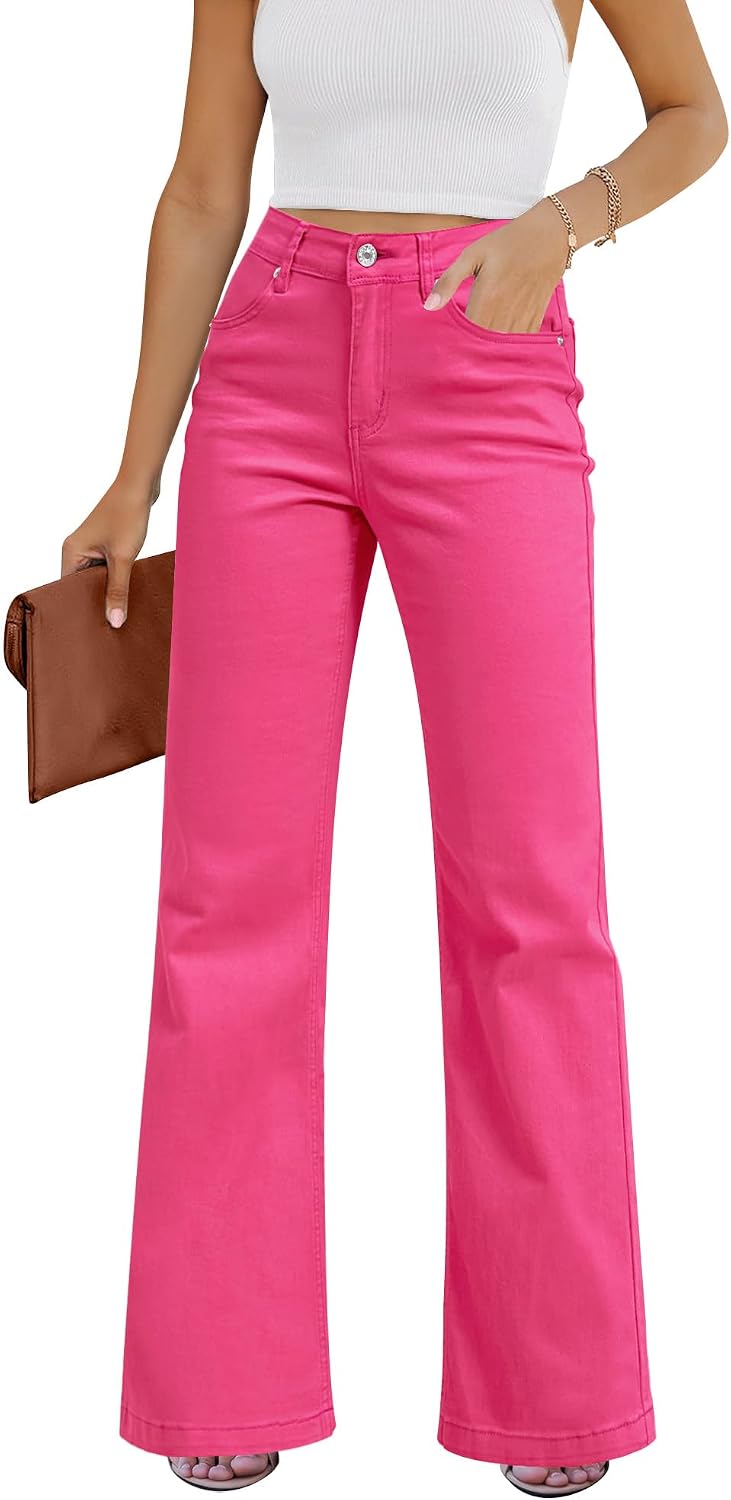Detalle de GRAPENT GP-PAGHGCGH Women's High-Rise Flare Jeans with Stretch Denim