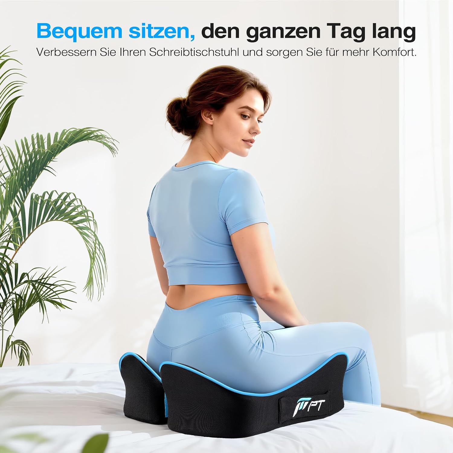 Detalle de POOTACK Sitzkissen Bürostuhl mit Memory Foam – mehr Komfort für Büro, Home-Office und Gaming-Stühle