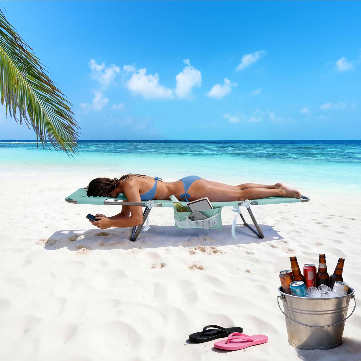 Thumbnail 1 de SUNNYFEEL Beach Lounge Chair Review: Reclining, Foldable Comfort for Outdoors