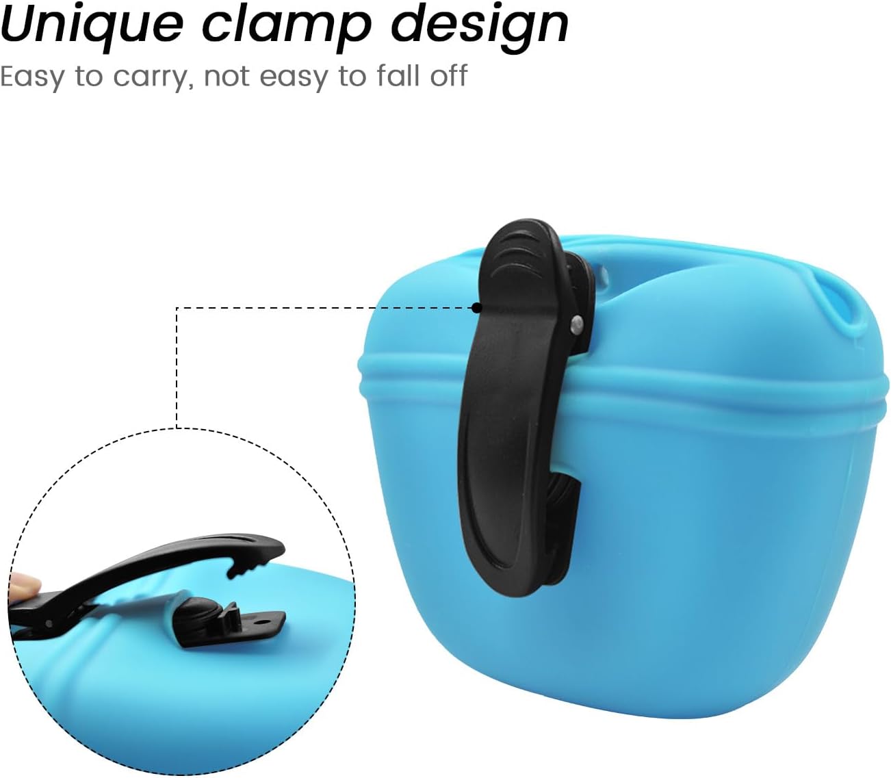 Detalle de AUDWUD Silicone Dog Treat Pouch clip on