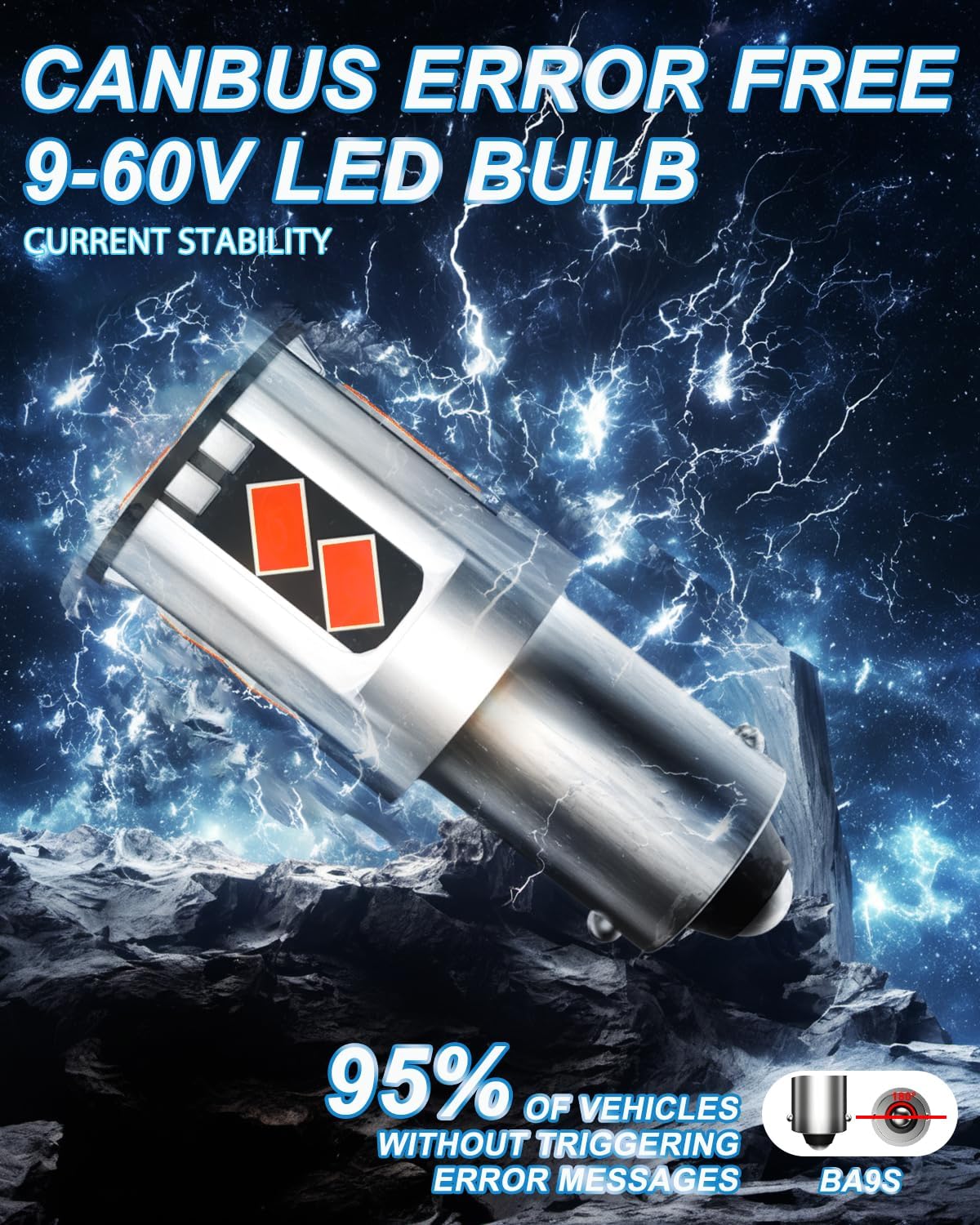 Thumbnail 2 de Keiurot BA9S T4W LED Bulbs 64111 1895 (9–60V) Red Pack of 2