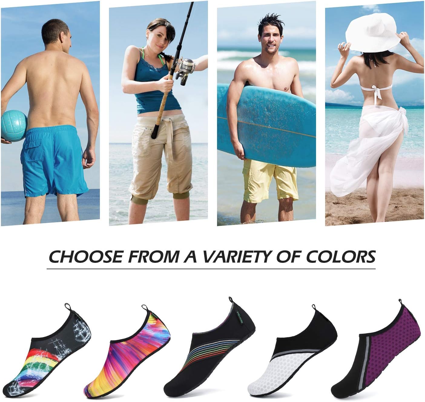 Thumbnail 1 de SAGUARO Unisex Badeschuhe Schwimmschuhe (EU 37–47) – schnell trocknende Aqua-Wasserschuhe
