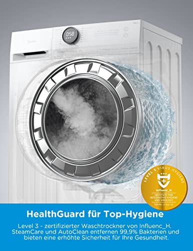 Detalle 2 de Midea MF200D86WB-14EAS Waschtrockner – 8/6 kg, Slim Line, Inverter, App-Steuerung