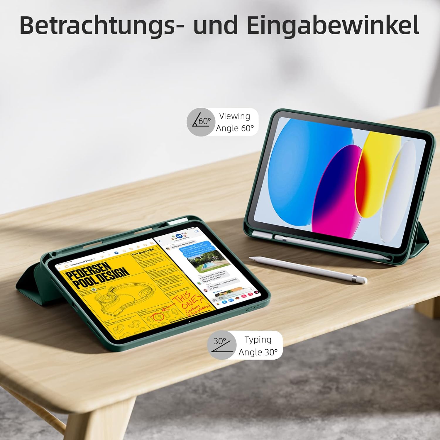 Thumbnail 4 de Vobafe Hülle für iPad A16 11 Zoll, 10,9 Zoll, kieferngrün