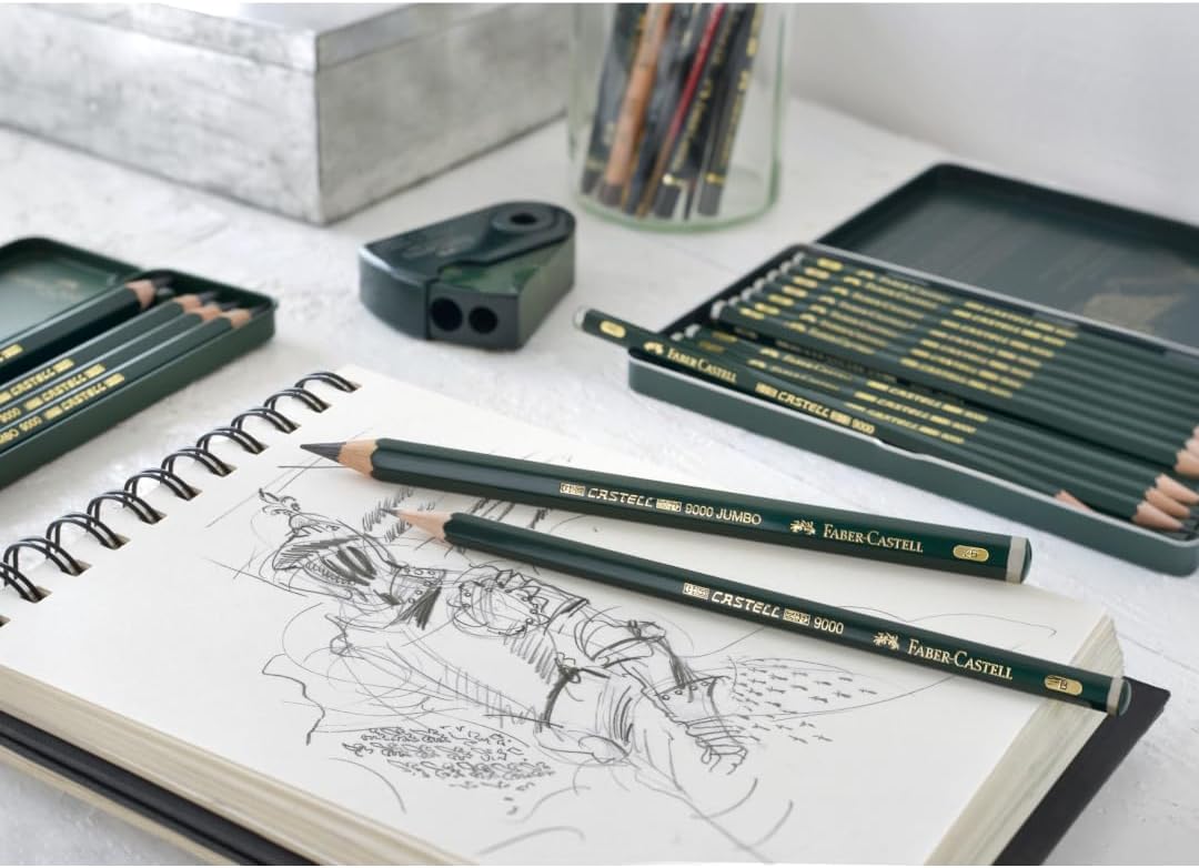 Detalle de Faber-Castell Castell 9000 6er Etui – Bleistifte mit bruchgeschützter Mine