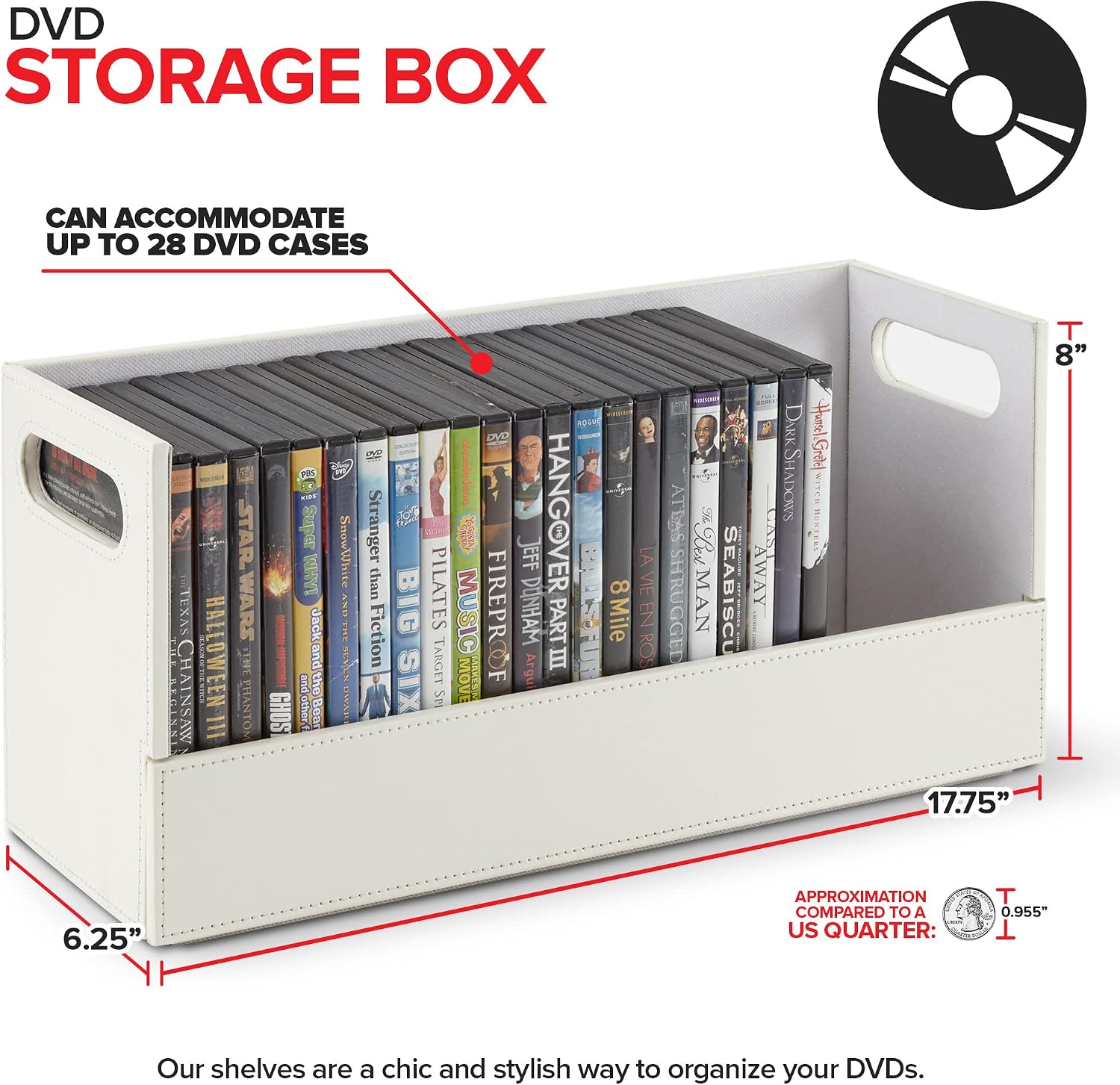 Detalle 2 de Stock Your Home DVD Storage Box