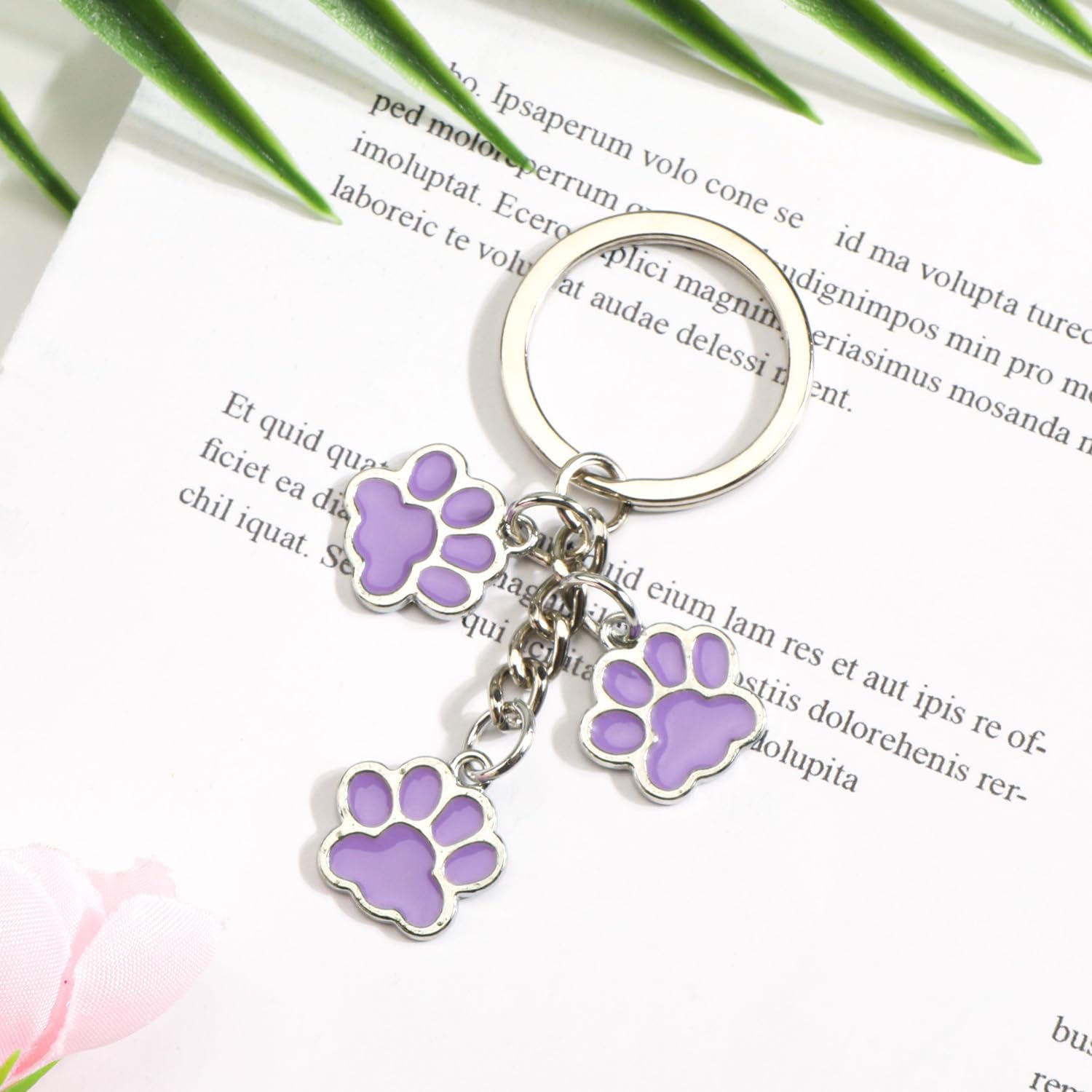 Detalle de Tranbath Katzenpfoten-Schlüsselanhänger für Taschen & Mini-Rucksäcke – süßer Bag Charm für Katzenliebhaber