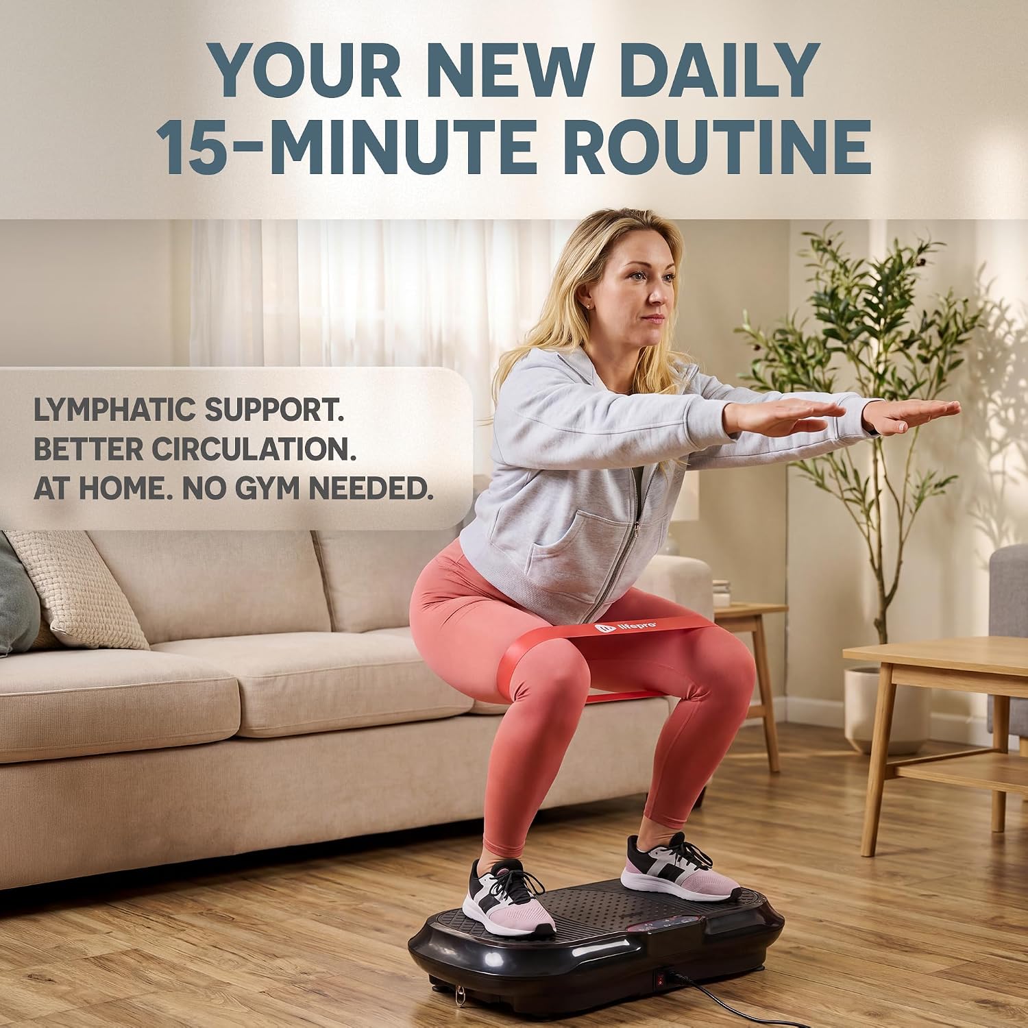 Detalle 2 de Lifepro LP-WVR-BLK Waver Vibration Plate, Dual-Action Motion, 99 Speeds