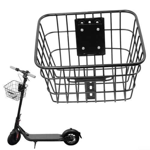 Detalle de PETSTIBLE Frontkorb aus Eisen: zuverlässige Aufbewahrung für Elektroroller, Fahrrad und E-Bike