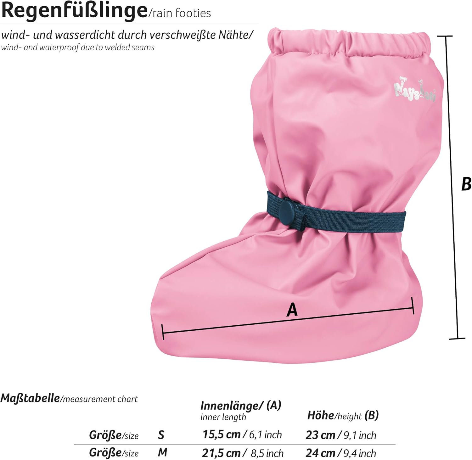 Detalle de Play Shoes Unisex Kinder Regenfüßlinge mit Fleece-Futter – Leichte Regenstiefel für Krabbelkinder