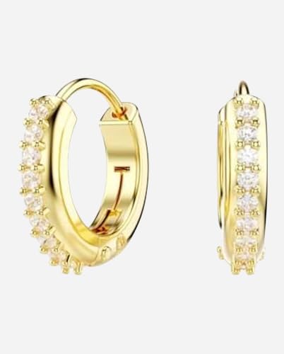Thumbnail 9 de Swarovski Matrix Hoop Earrings – Clear Crystals in Gold-Tone Setting