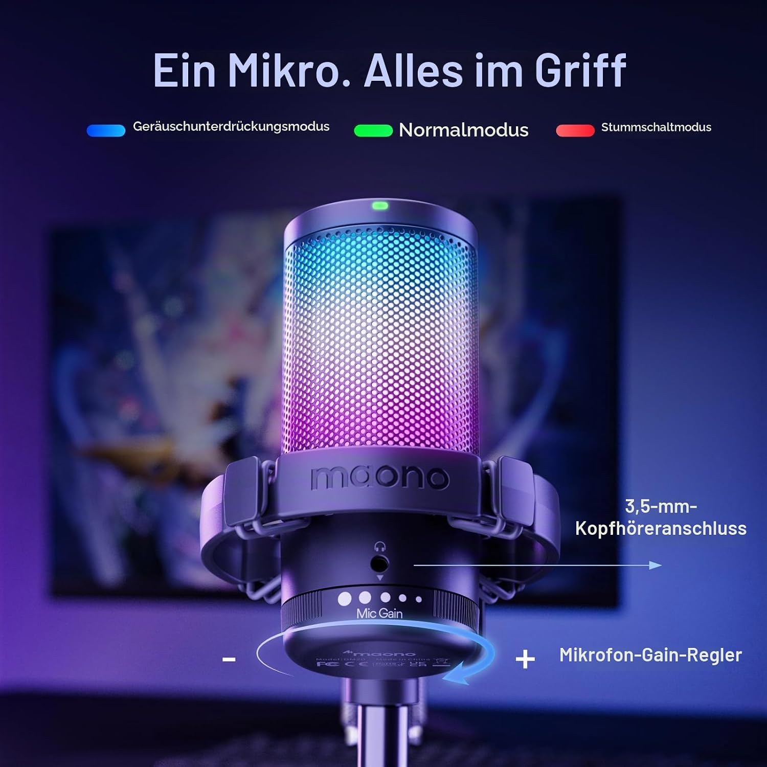 Thumbnail 4 de MAONO DGM20S Gaming USB Mikrofon 1 Stück