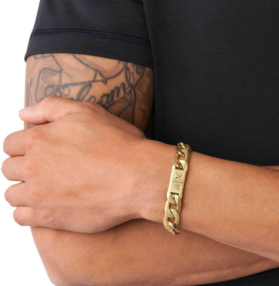 Detalle 2 de Armani Exchange Bracciale uomo acciaio 190 mm