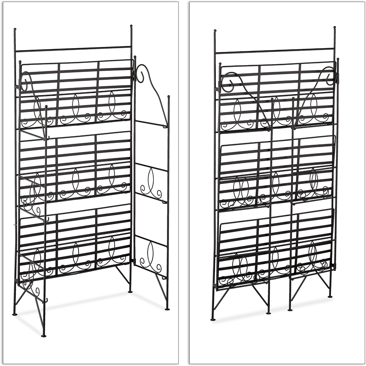 Thumbnail 5 de Relaxdays étagère d'extérieur pour jardin, 3 niveaux pliable en métal noir – style vintage