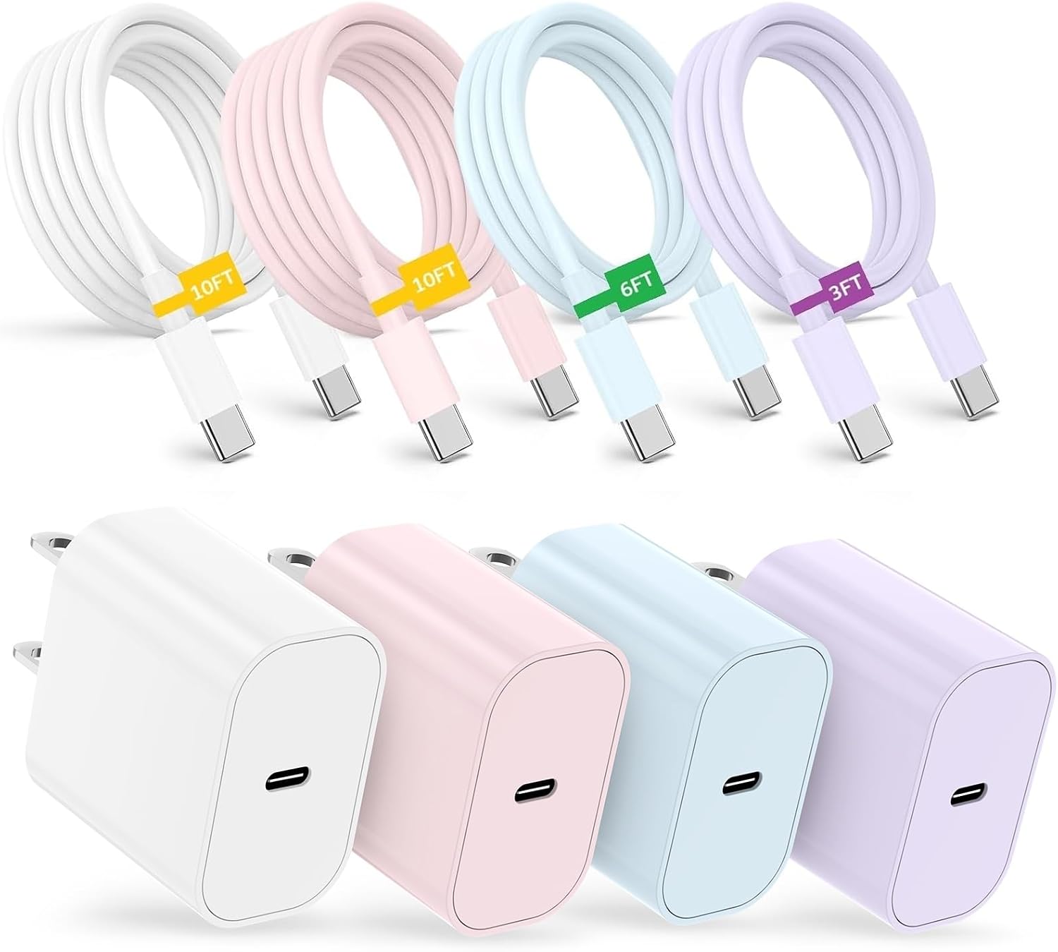 Detalle de Yievis ZYH-J03 20W USB-C Charger Set with 10ft Cable