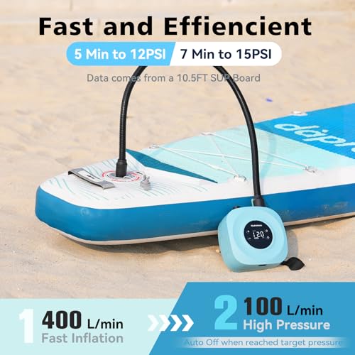 Detalle de Hydrohero Pompe Sup électrique, rechargeable 20 PSI — Gonflage rapide pour planches SUP