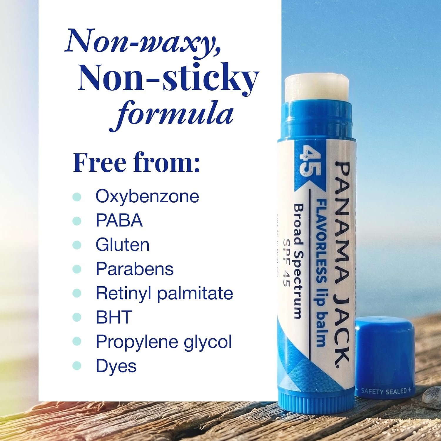 Thumbnail 5 de Panama Jack Sunscreen Lip Balm SPF 45 (Broad Spectrum UVA-UVB) for Dry, Chapped Lips