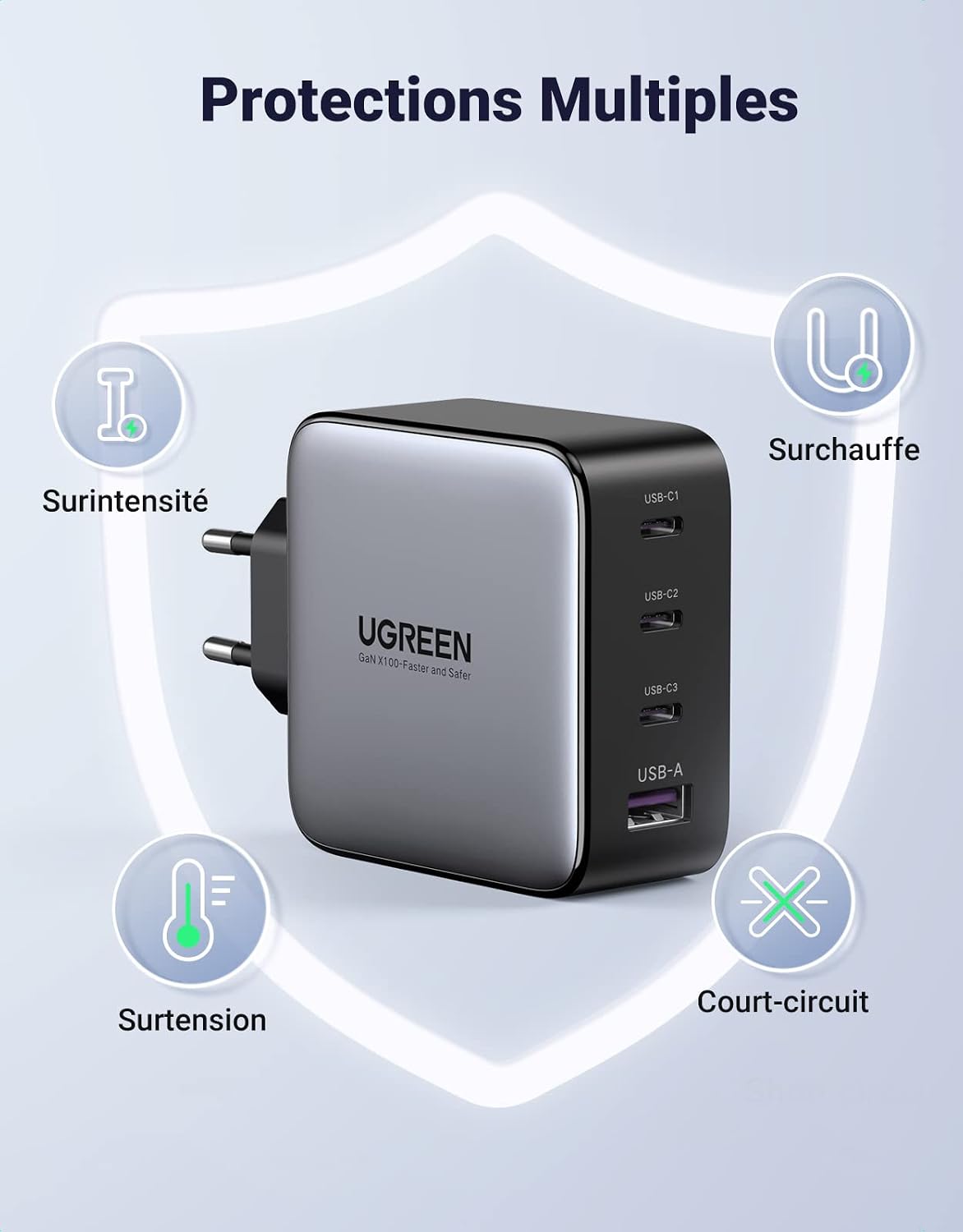Thumbnail 6 de UGREEN Nexode 100W Chargeur USB-C Rapide 4 Ports GaN II
