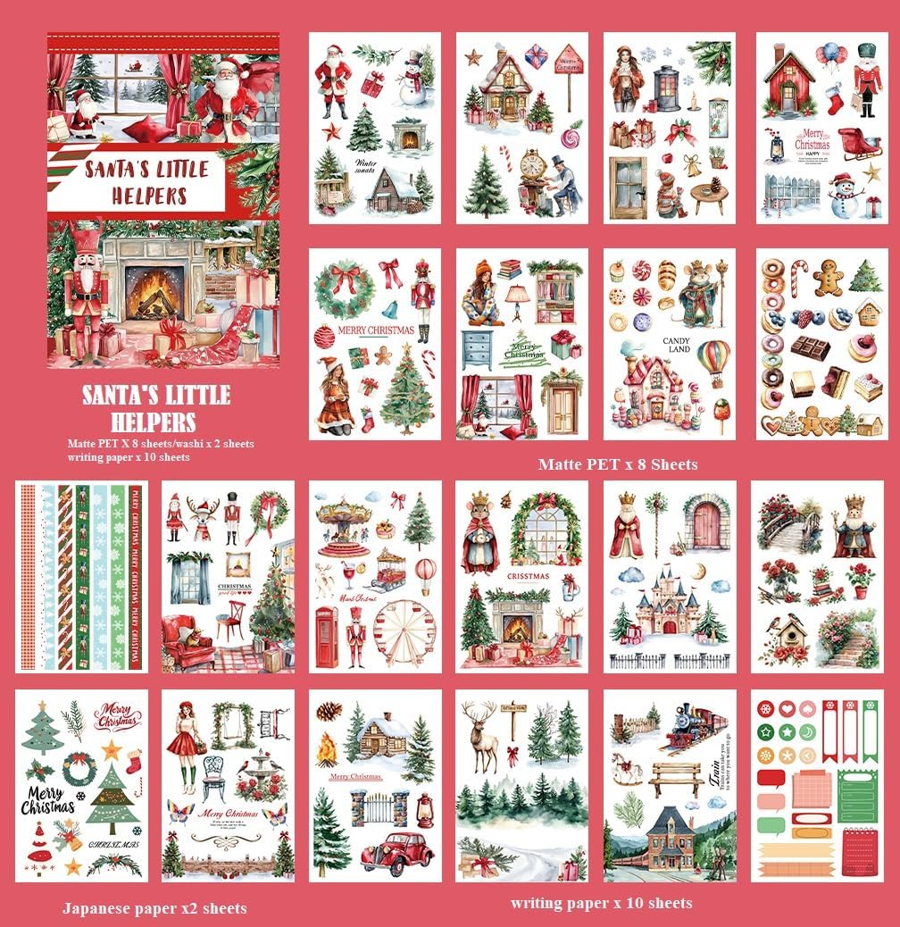 Detalle 2 de Snylcce Christmas Helper Sticker Book – all-in-one festive sticker pack for planners, diaries & projects