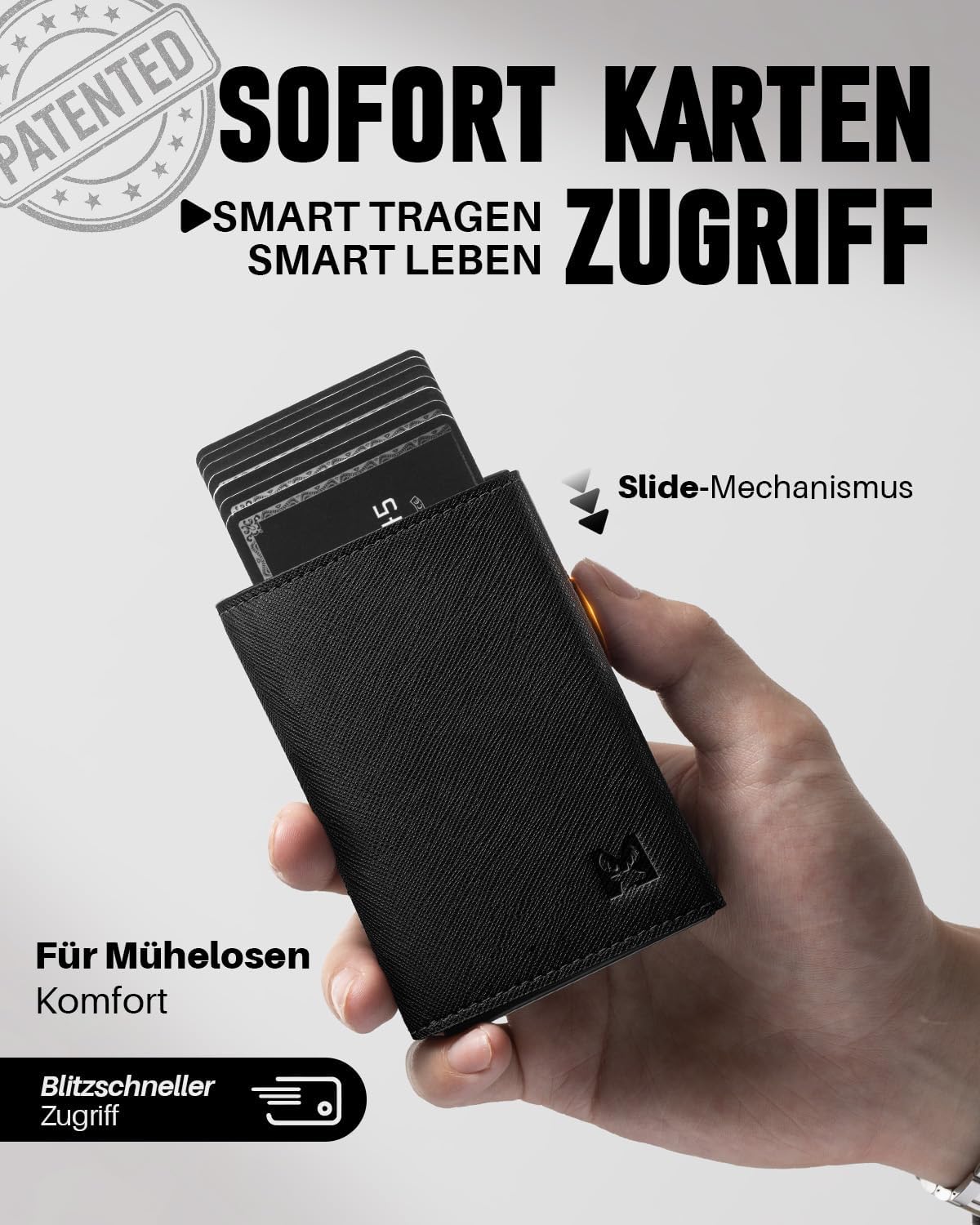 Thumbnail 1 de MYSHION Herren-Geldbörse mit Münzfach, Sichtfenster & RFID-Schutz – Smart Wallet mit 6 Kartenfächern