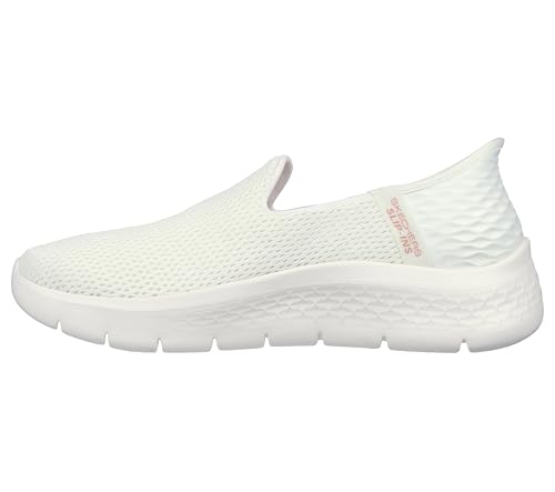 Detalle de Skechers Mujer Go Walk Flex Relish Slip-In Entrenador – Off White Textile/Trim, 37 EU