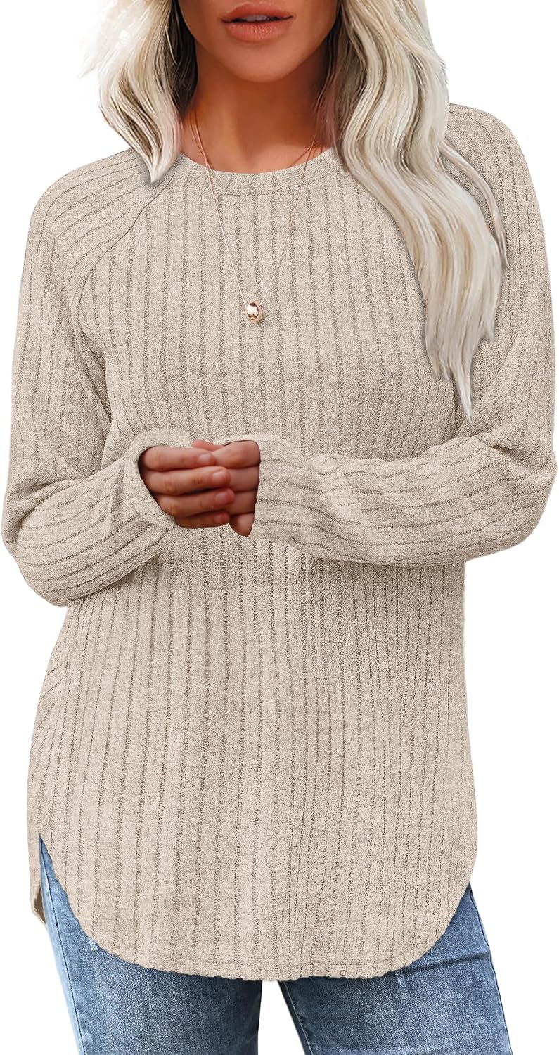 Detalle de Saloogoe Long Sleeve Shirts Tunic Top for Women