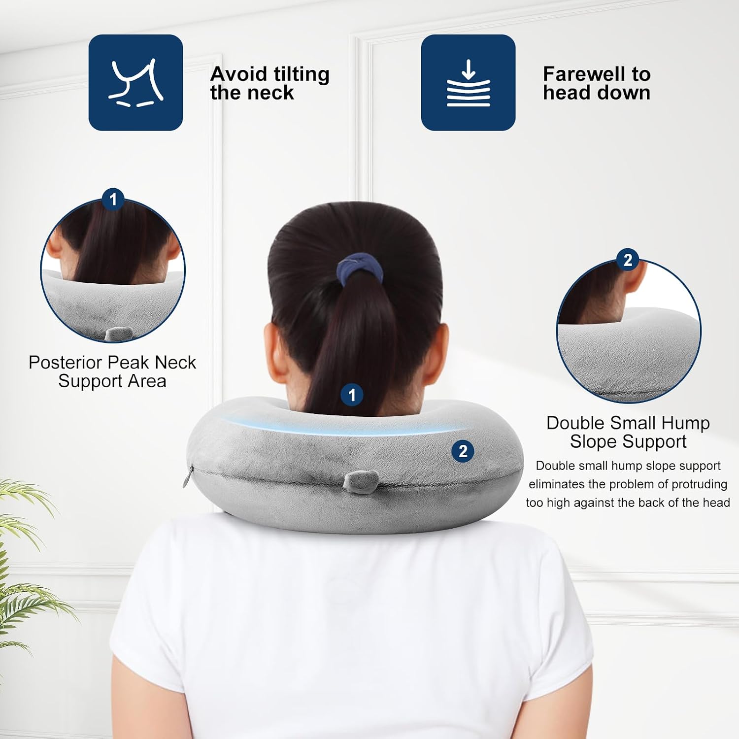 Thumbnail 3 de kierain Travel Pillow Memory Foam Neck Pillow
