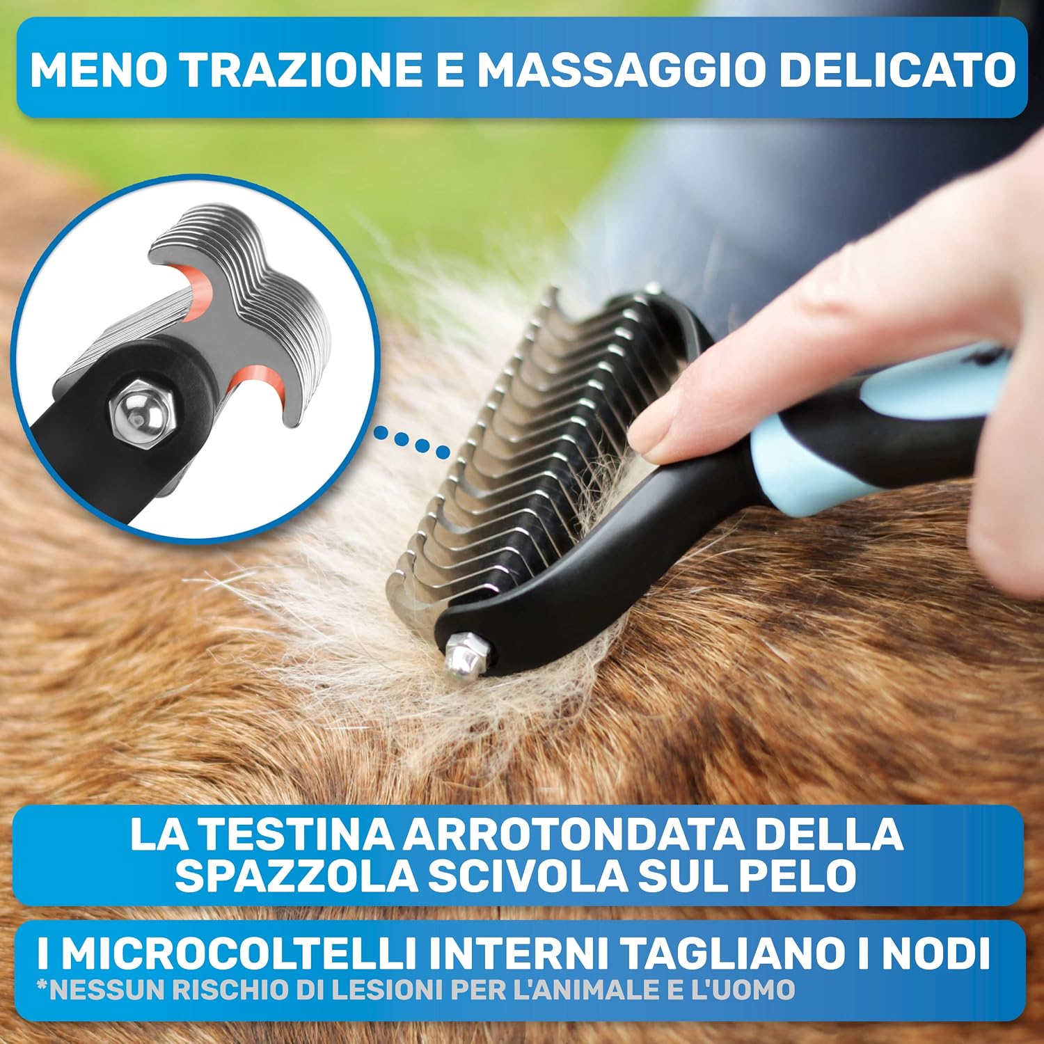 Detalle 2 de BluePet Spazzola M-L per cani e gatti
