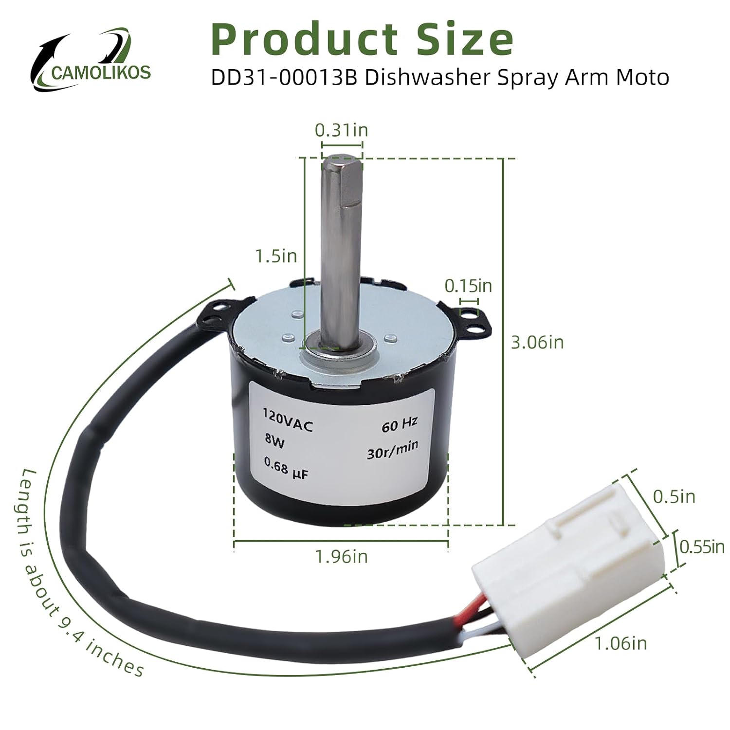 Detalle 2 de DD31-00013B Dishwasher Spray Arm Motor