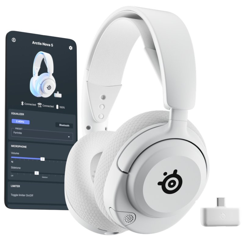 Thumbnail 3 de SteelSeries Arctis Nova 5 Auriculares gaming inalámbricos blancos