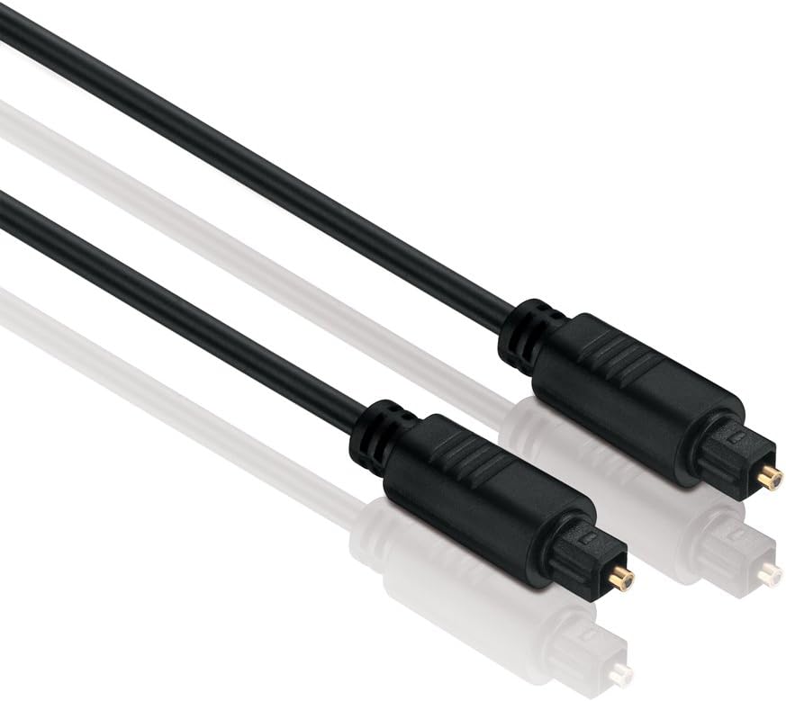 Detalle de HD Supply TC030-100 Toslink S/PDIF Audio Kabel – optisch LWL, Stecker-Stecker, Ø 6,0 mm, 10 m, Grau