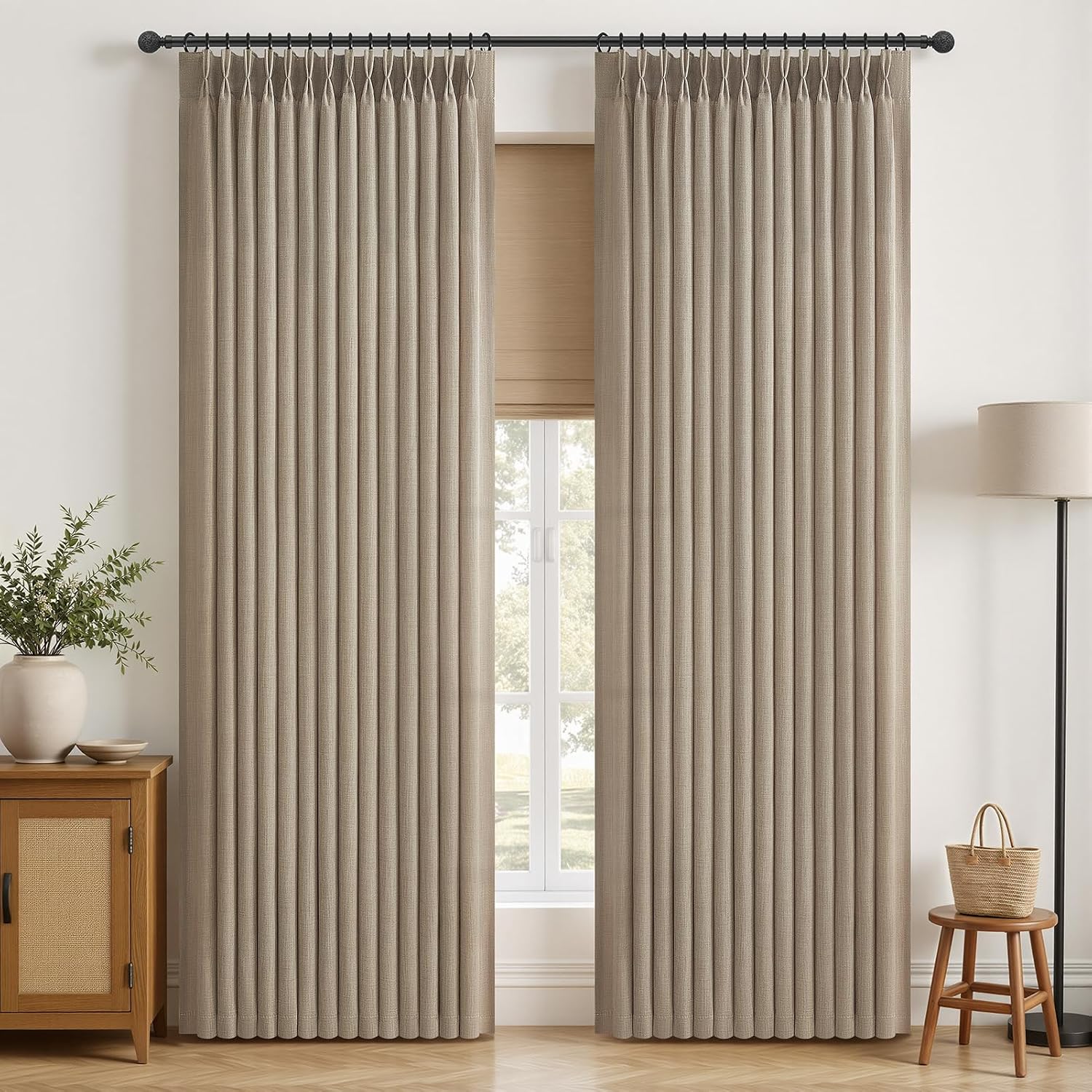 Detalle de Linen Blend Curtains, 84-Inch