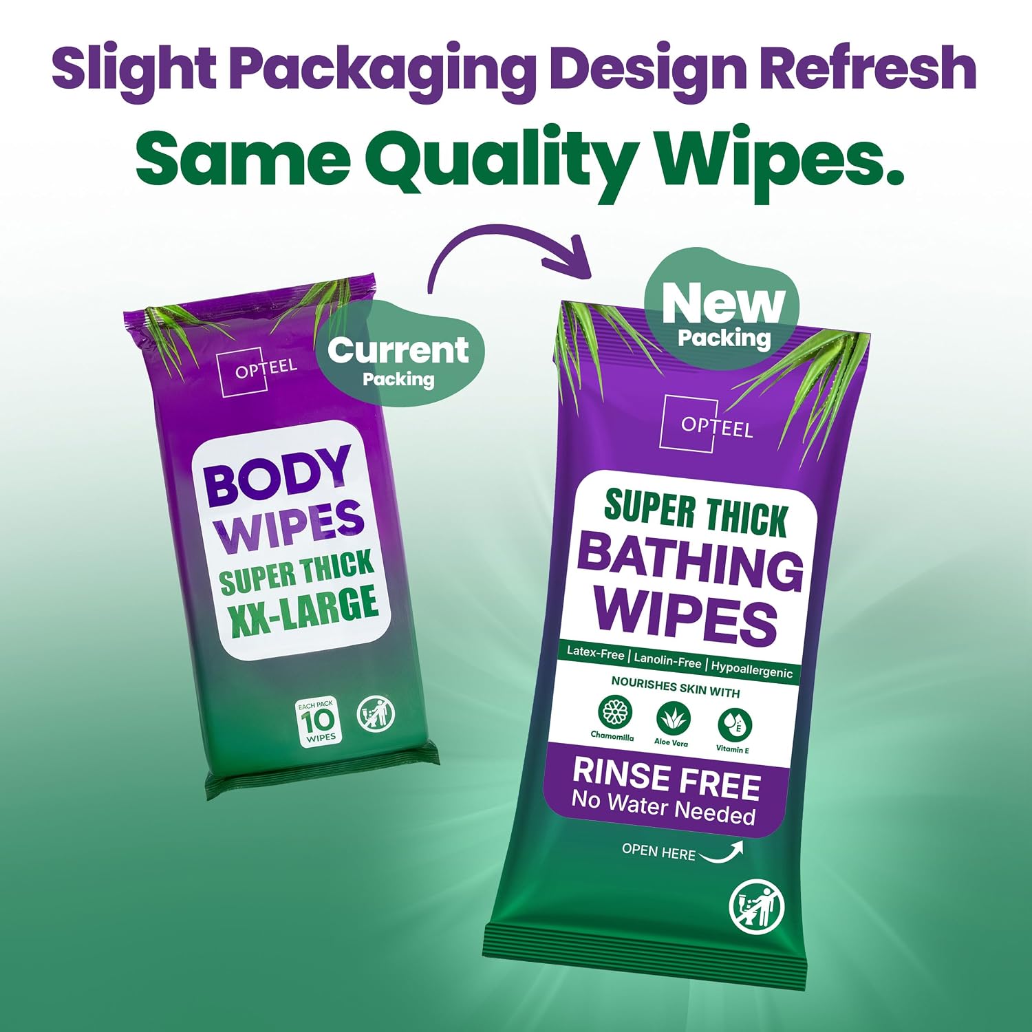 Thumbnail 4 de OPTEEL BW-160 Bath Shower Wipes, 160 Count, Extra-Large No-Rinse Cloths