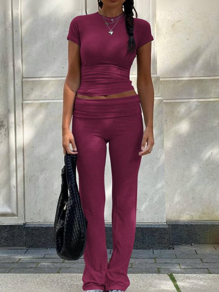 Thumbnail 4 de YETOWA Women's 2-Piece Lounge Set slim fit leggings