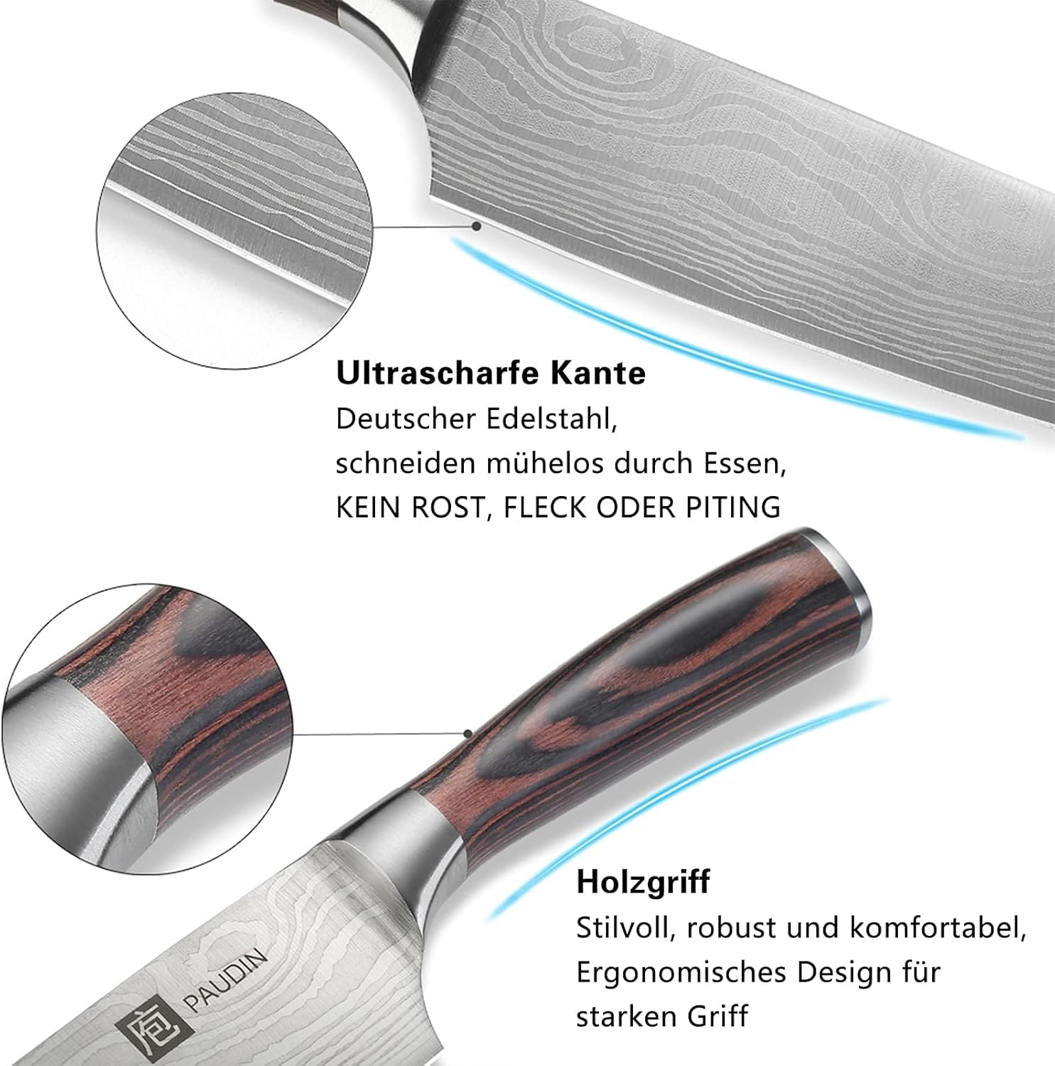 Thumbnail 6 de PAUDIN Kochmesser 20 cm Profi Küchenmesser