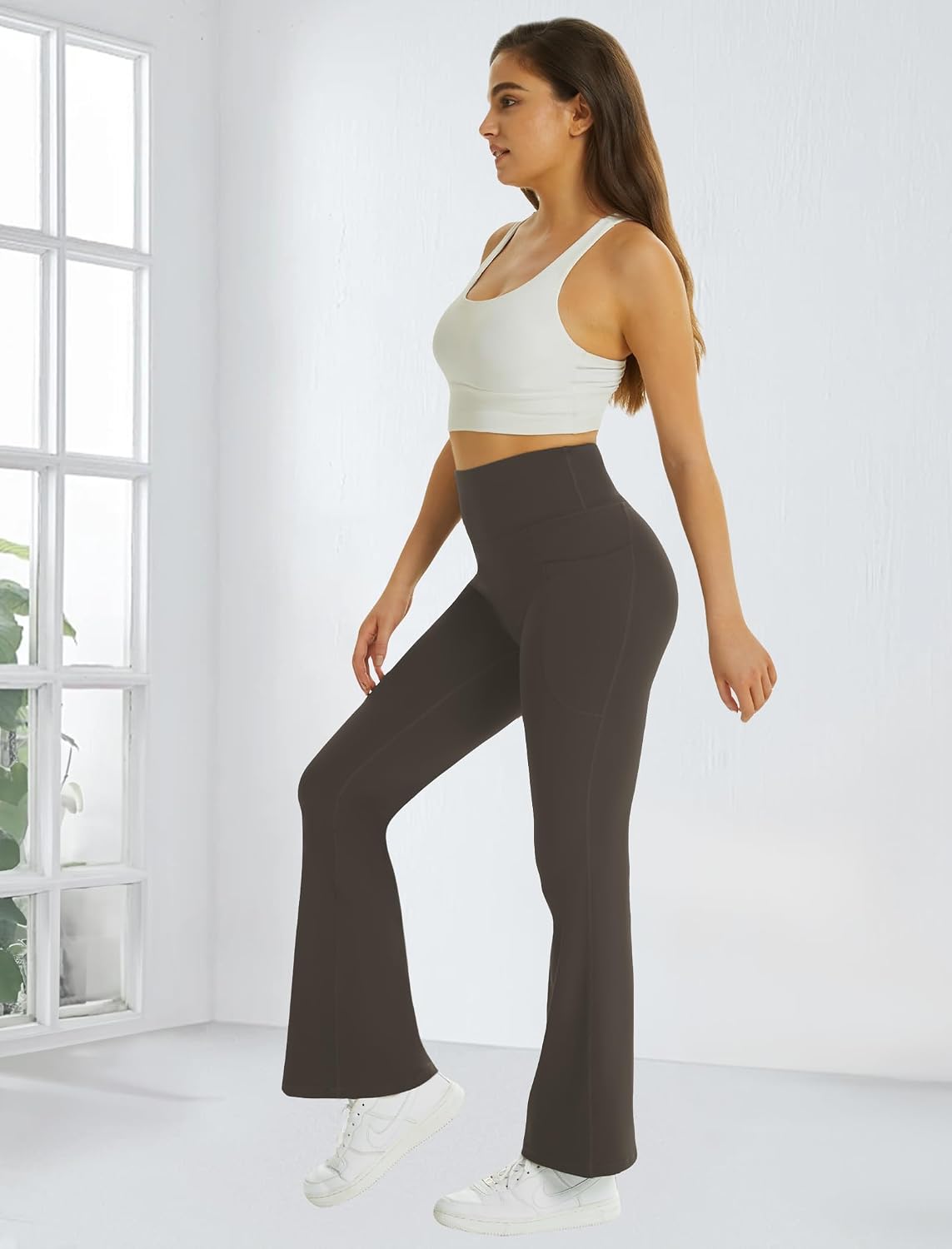 Thumbnail 5 de FireSwan Women's Flare Yoga Pants, High Waist with Pockets and No Front Seam