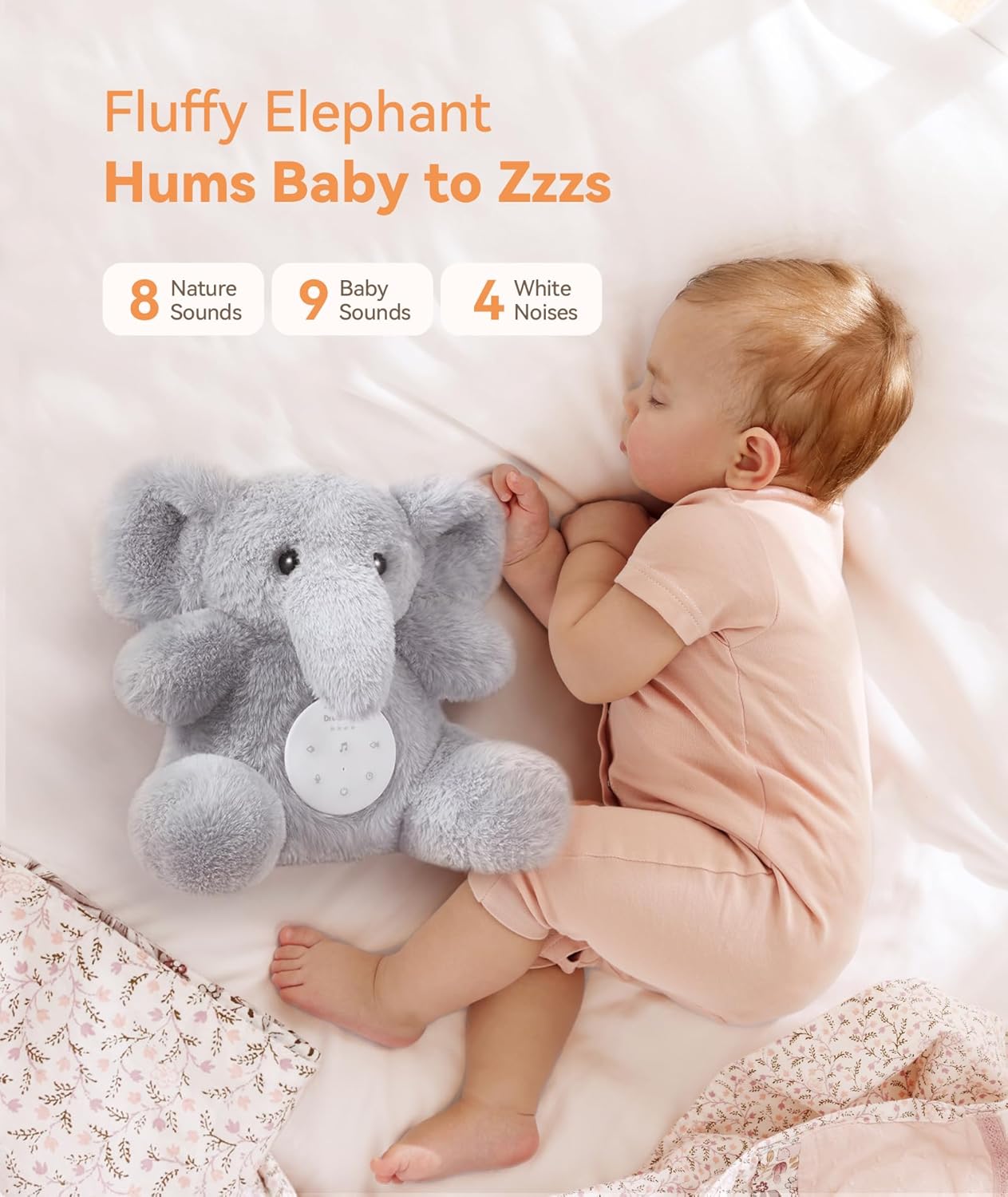 Detalle de Dreamegg Snuggle Elephant white noise machine