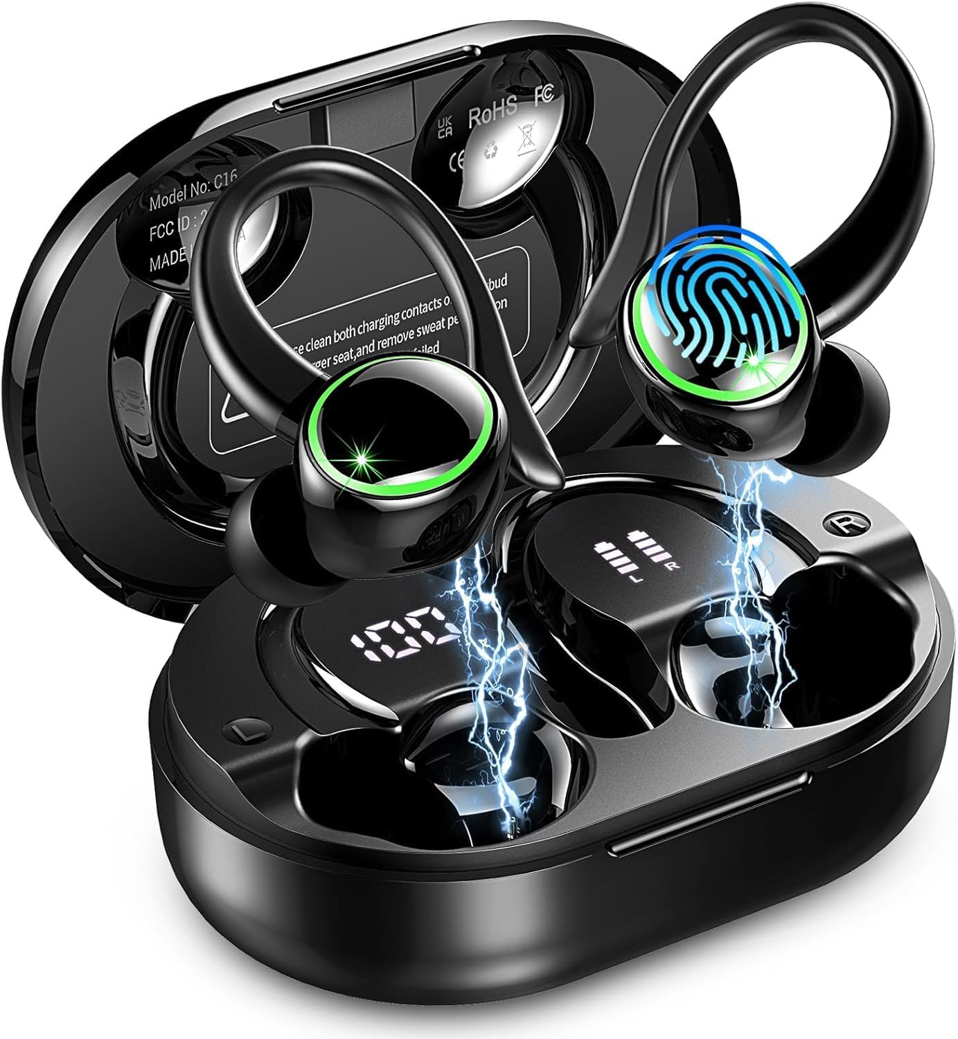 Detalle de Ecouteurs Bluetooth sans Fil Sport 2026 — HiFi, ANC ENC et IP7, 50 h d’autonomie