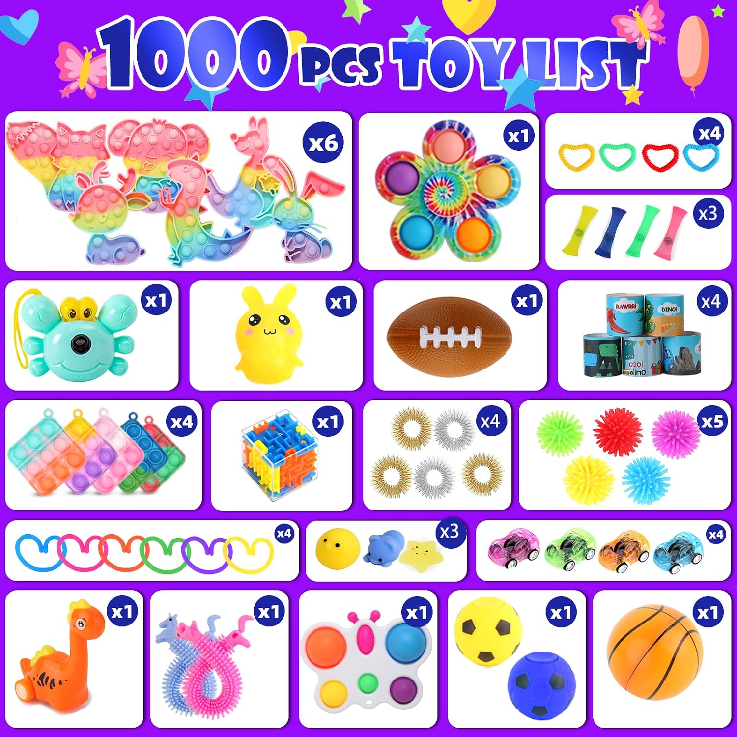 Detalle 2 de 1000Pcs Fidget Toys Pack