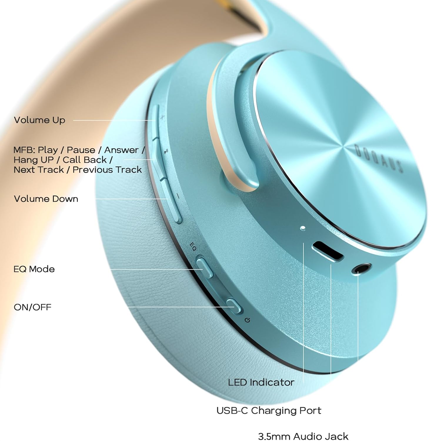 Thumbnail 6 de DOQAUS Bluetooth Headphones 90 Hours