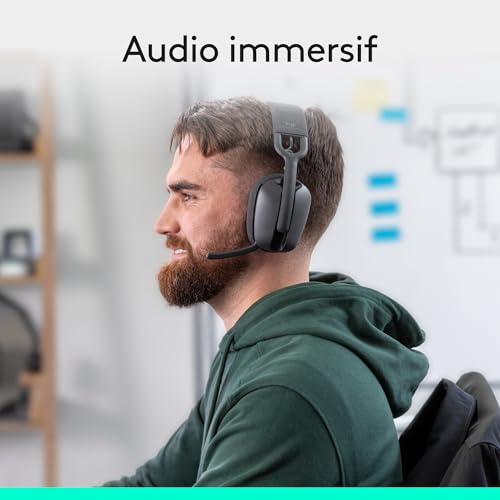 Detalle de Logitech Zone Vibe 100 — Casque d'écoute sans fil léger pour travail et loisir