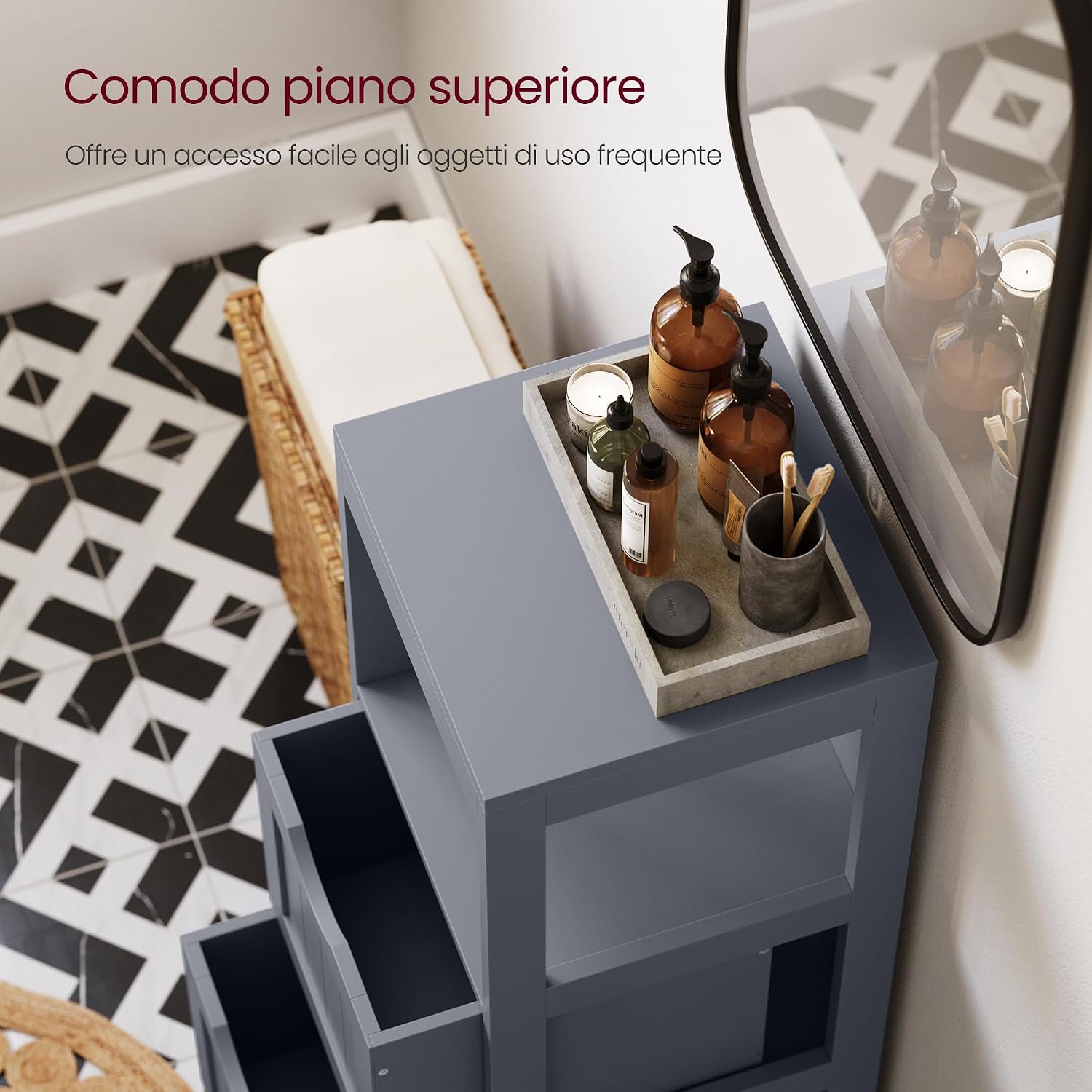 Thumbnail 4 de VASAGLE BBC042G01 mobile bagno 30 x 30 x 89 cm