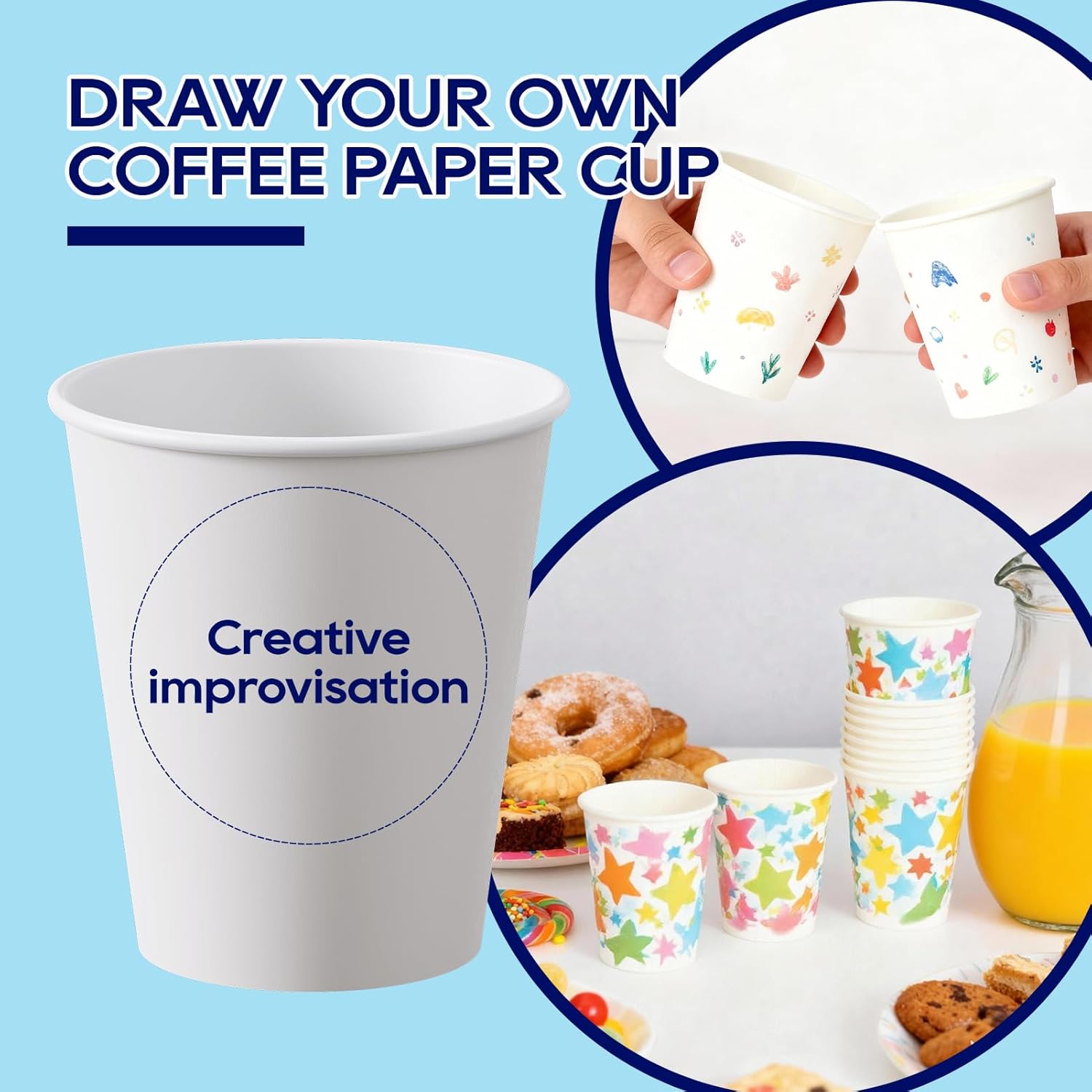 Thumbnail 5 de LITOPAK 400 Pack 8 oz Disposable Paper Coffee Cups