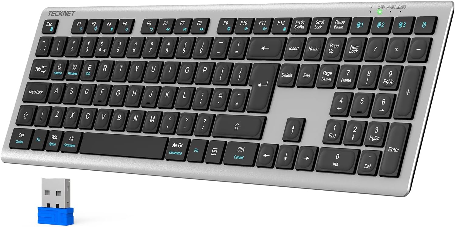 Detalle de TECKNET Wireless Keyboard 500mAh