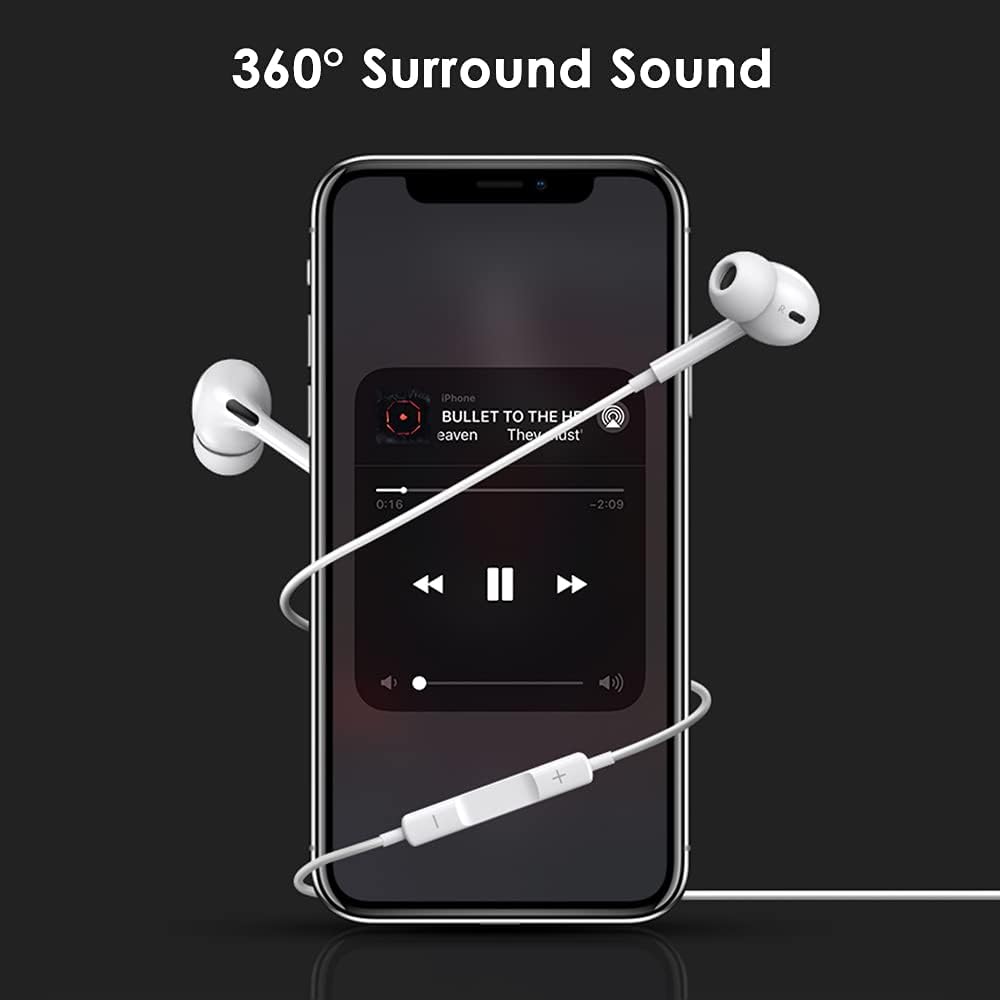 Thumbnail 3 de In-Ear Headphones for iPhone – MFi Certified HiFi Audio with Inline Control